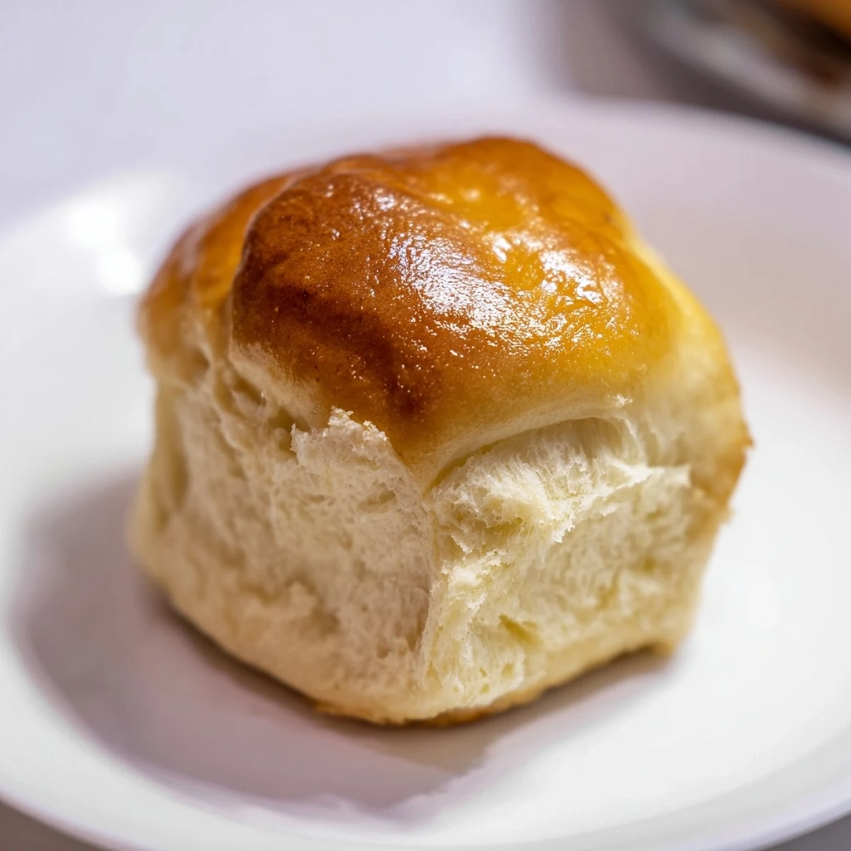 Fluffy Homemade Golden Dinner Rolls, a warm and inviting image of delicious, golden-brown bread.