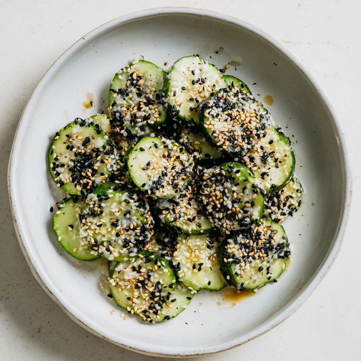 Savory and satisfying: Freshly prepared Cucumber Shaker, boasting the delicious flavor of everything bagel seasoning.