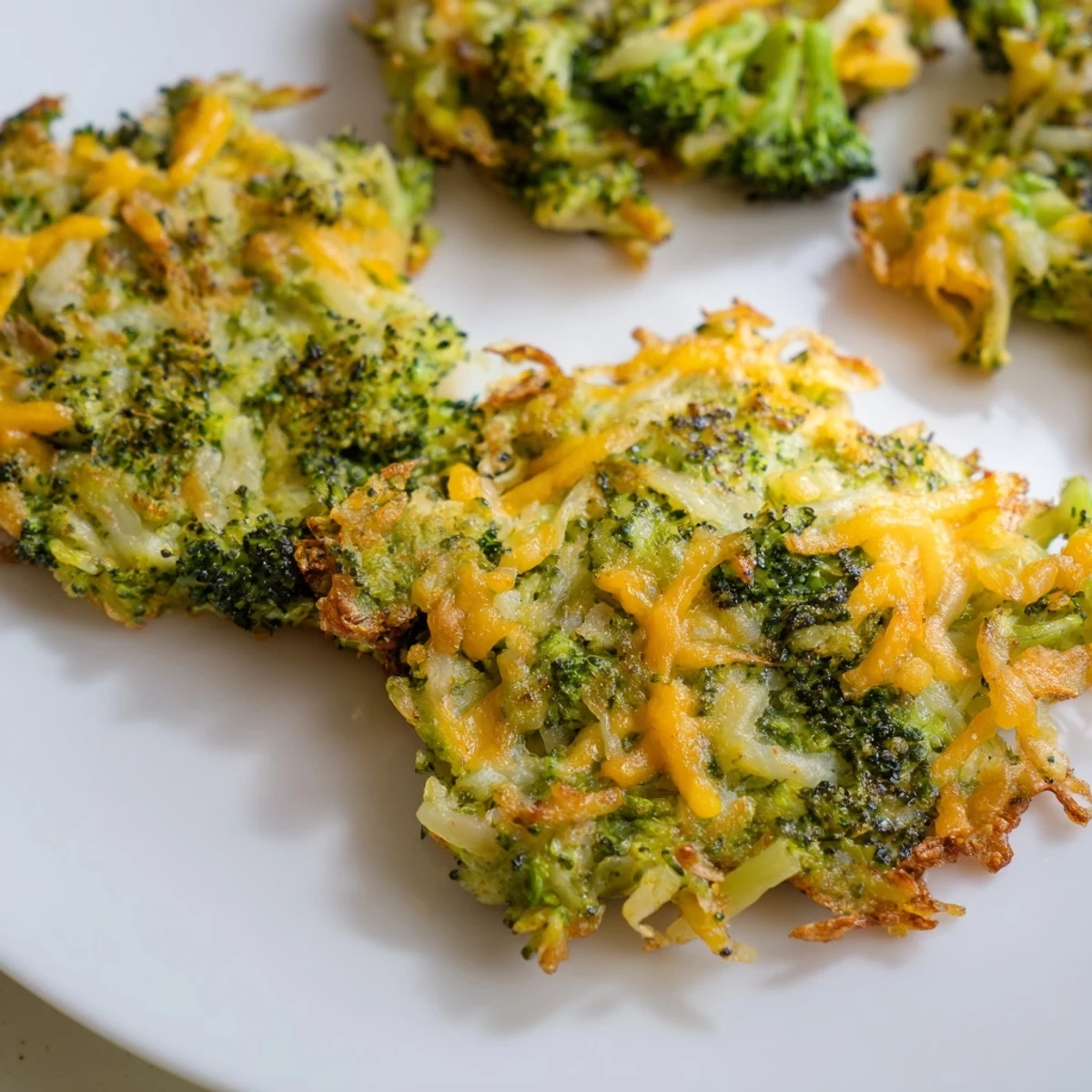 Golden, crispy Cheesy Broccoli Patties with melted cheese, perfect for a tasty vegetarian appetizer.
