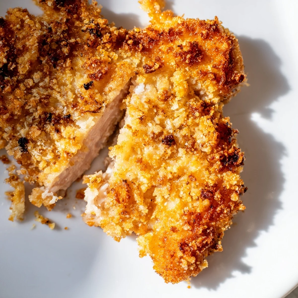 Golden, crispy Air Fryer Chicken Cutlets, juicy and ready to enjoy with a squeeze of lemon.