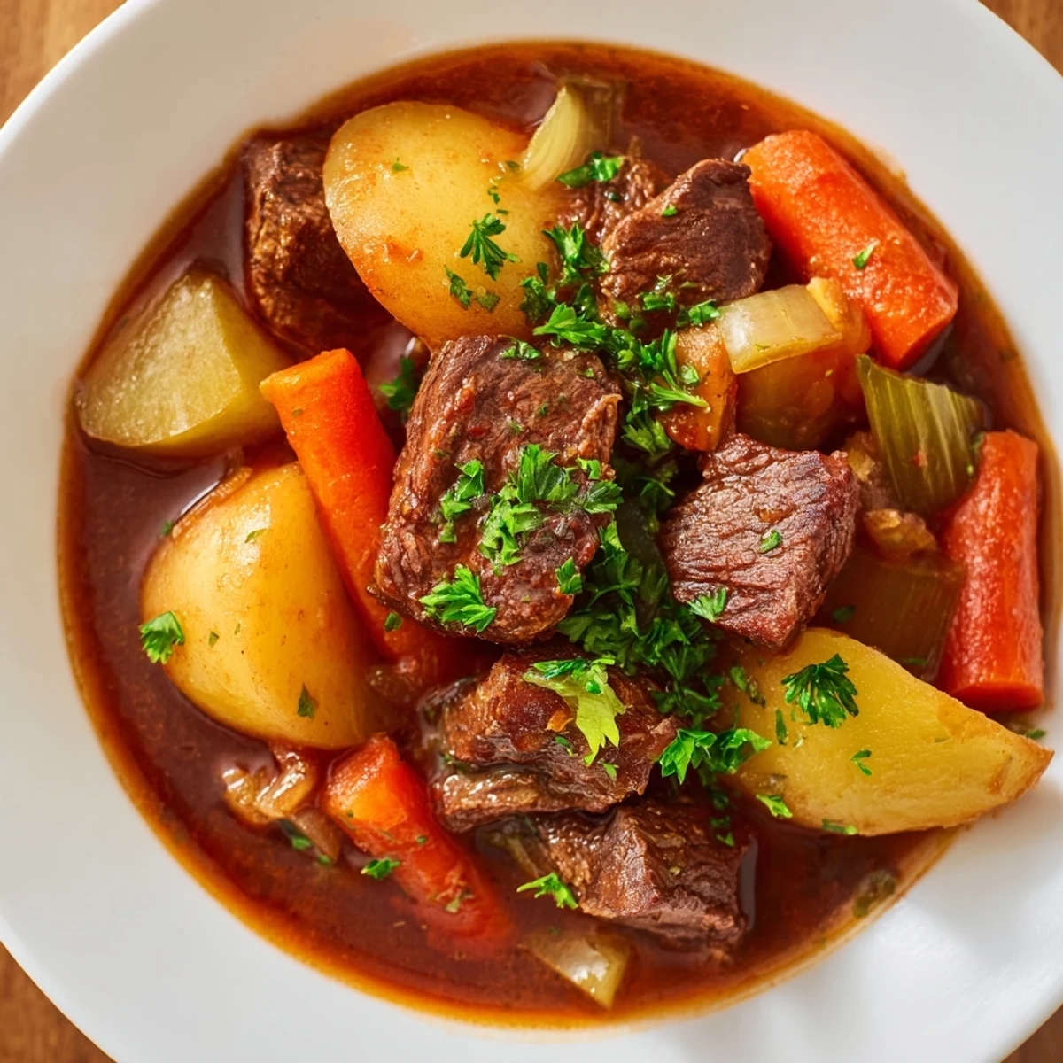 Hearty and flavorful Irish Beef Stew, perfect comfort food for a chilly evening meal.