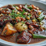 Gourmet Kentucky Derby Burgoo Stew, a rich, savory Southern comfort in a bowl.