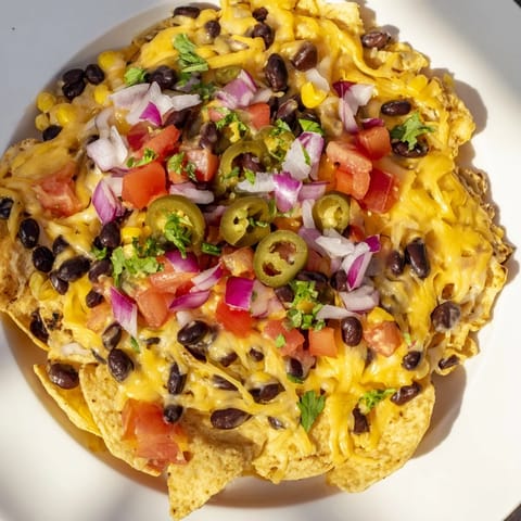 Sheet Pan Nachos Cheese Toppings