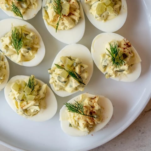 Dill Pickle Deviled Eggs