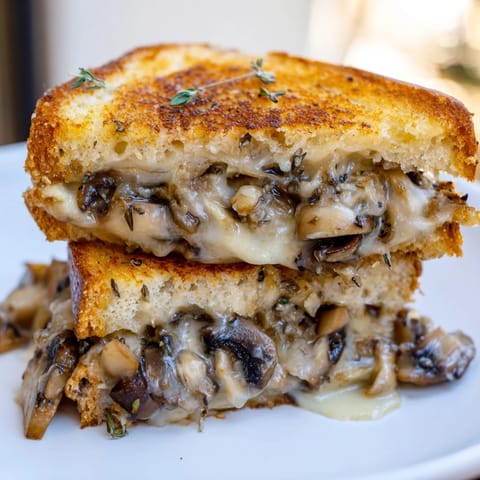 Creamy Mushroom Grilled Cheese