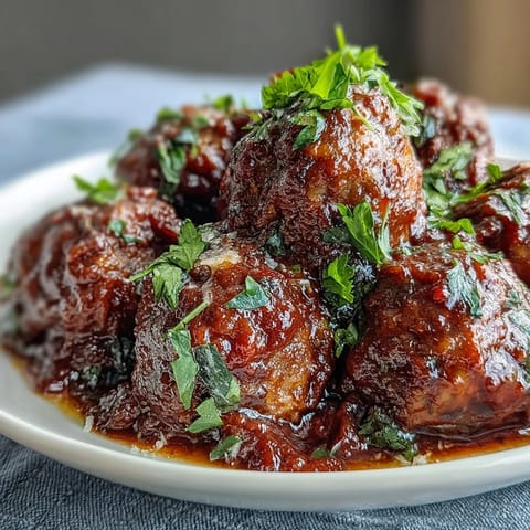 Housewarming Slow Cooker Meatballs in Marinara sauce, simmered to perfection for a warm, inviting aroma and flavor.