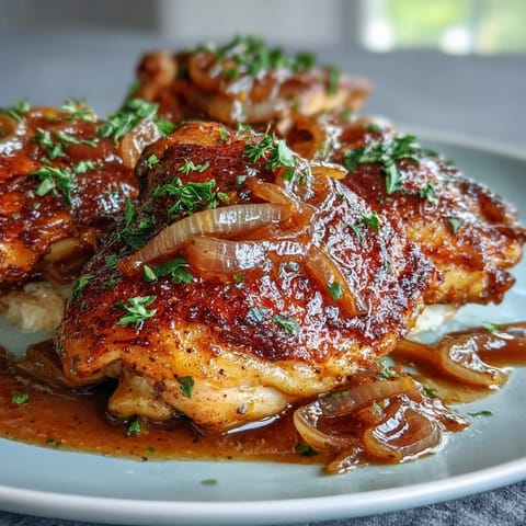 Smothered Chicken with Onion Gravy