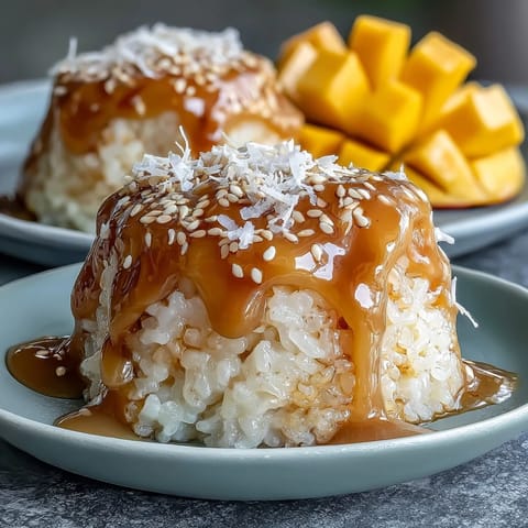 Creamy Mango Sticky Rice Cups bursting with sweet, ripe mango and coconut.