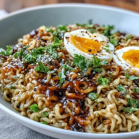 Creamy Viral Garlic Butter Ramen, rich with garlic, butter, and tender noodles.