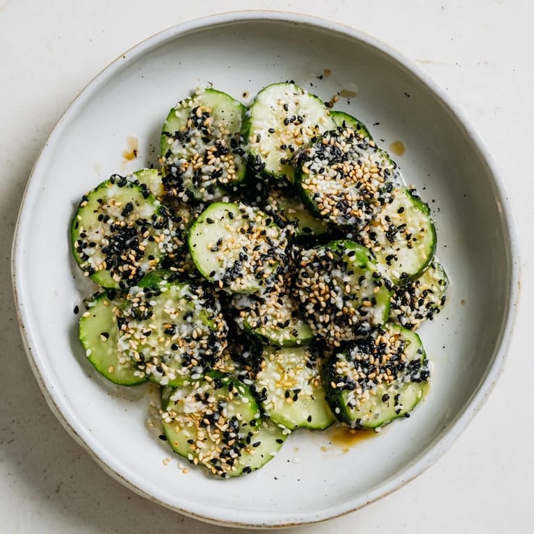 Savory and satisfying: Freshly prepared Cucumber Shaker, boasting the delicious flavor of everything bagel seasoning.