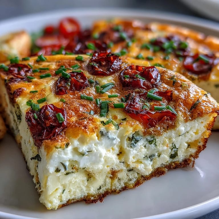 A fluffy, herb-infused frittata baking marvelously in a sturdy sheet pan.