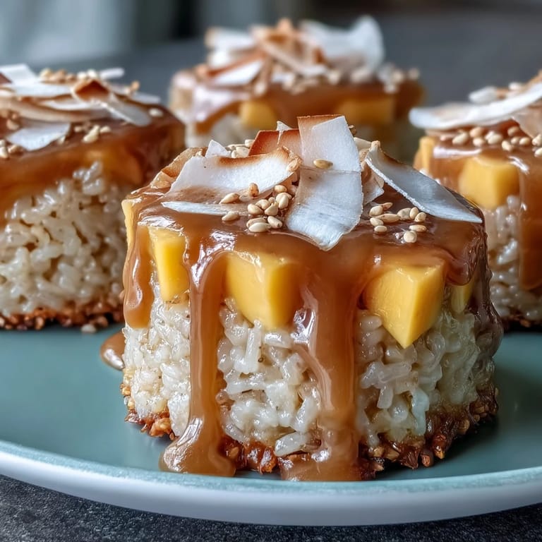 Beautifully layered Thai-inspired mango sticky rice cups, a delightful dessert.