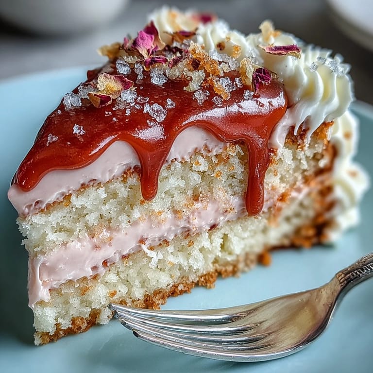 Decadent Rosé Velvet Cake, adorned with edible gold and soft pink hues.