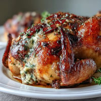 Golden Herb Butter Roast Chicken, juicy and flavorful, perfect for Sunday dinner.