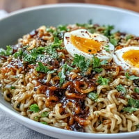 Creamy Viral Garlic Butter Ramen, rich with garlic, butter, and tender noodles.